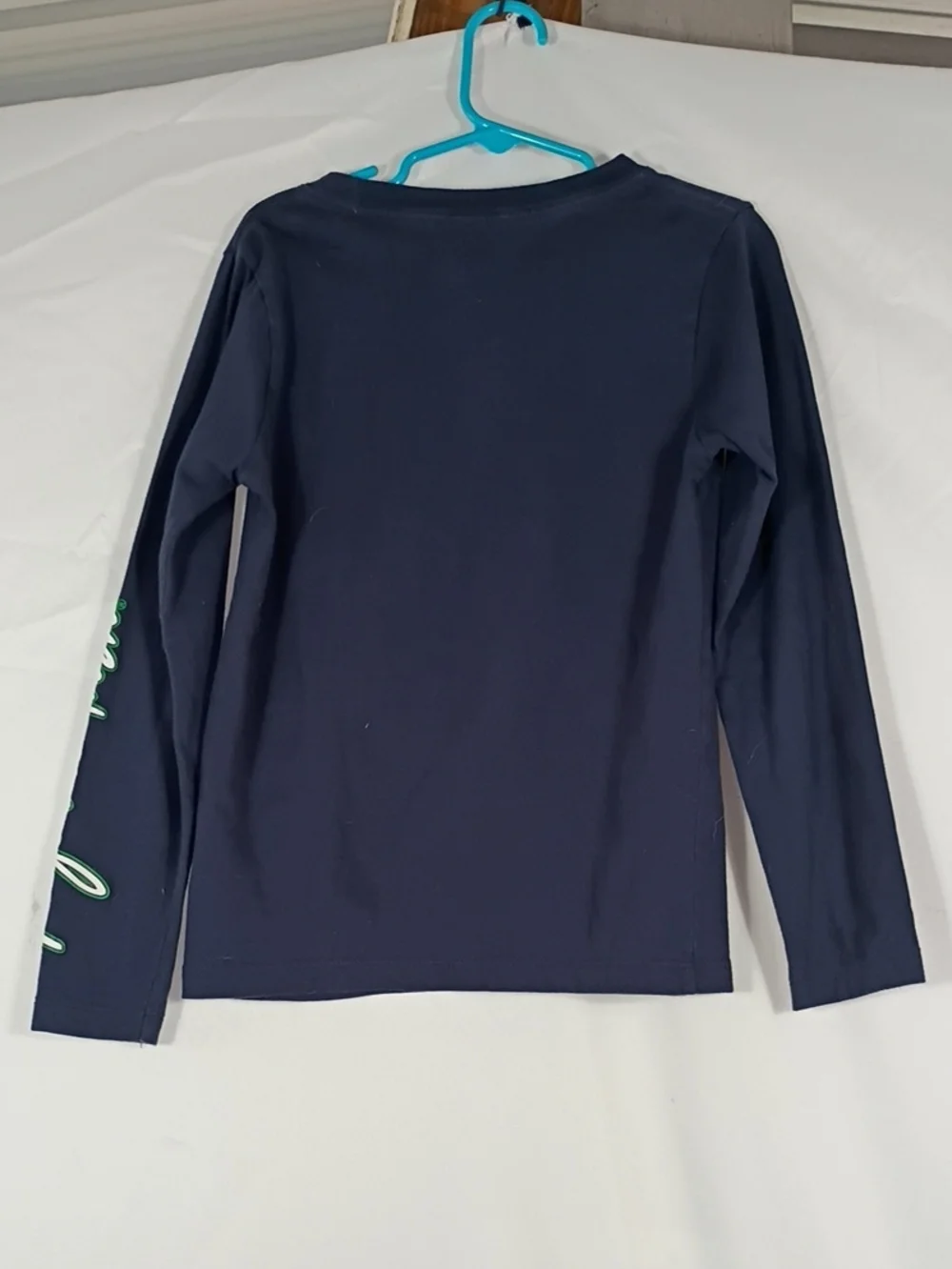EUC Gen2 Notre Dame Boys Fightin' Irish Long Sleeve Tee Navy Sz Large 7 College